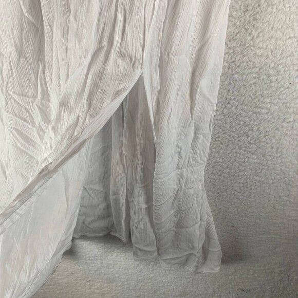 NWT Miken Swimwear Women's Small White Sleeveless Midi Dress Smocked‎ Cover-up - Picture 8 of 10